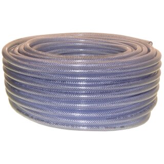 PVC Schlauch transparent mit Gewebe Rollenware 13mm x 19mm x 3mm