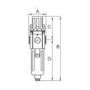 Druckluft Filter Druckregler Druckminderer mit Manometer 1/4"