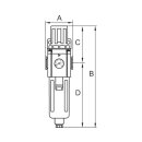 Druckluft Filter Druckregler Druckminderer mit Manometer 3/4"