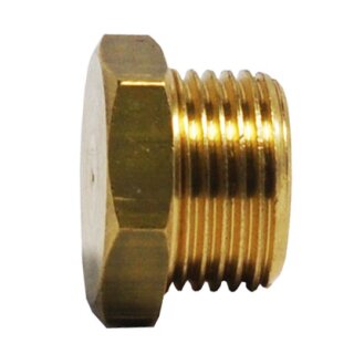 Verschlussstopfen Messing mit Außensechkant 1/8"