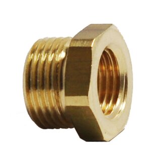 Reduziernippel Messing IG / AG kurze Ausführung 1/2" 3/8"