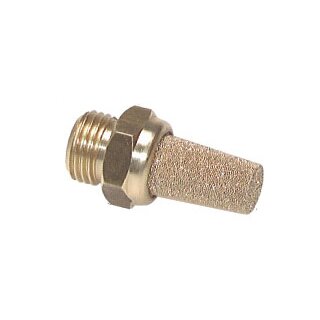 Schalldämpfer Sinterbronze mit Messinggewinde 1/8"