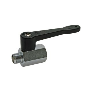 Mini Kugelhahn Innen- Außengewinde mit langem Griff 15 bar 3/8"