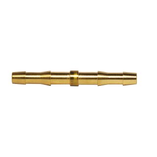 Messing Doppel Schlauchtülle Verbinder 6 mm / 6 mm