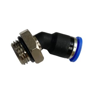 Steckverschraubung 45° mit zylindrischen Gewinde G1/8" 4 mm