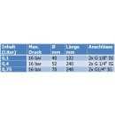 Druckluftbeh&auml;lter Edelstahl klein bis 16 bar von  0,1 Liter bis 0,75 Liter 