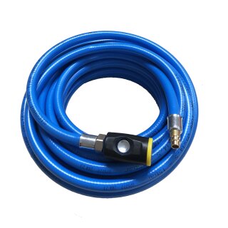 Druckluftschlauch flexibel, Gewebe, Sicherheitskupplung Stecknippel 9,0 mm 5 Meter