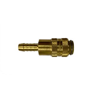 Druckluft Kupplung NW 5, Messing, Schlauchanschluss 9 mm
