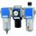 Mini Druckluft Filter Öler Druckregler Druckminderer Manometer 3-tlg. 1/4"